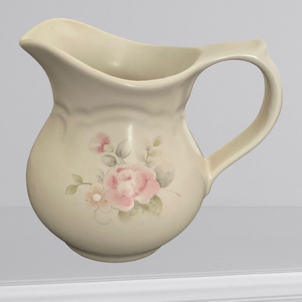 Pfaltzgraff Tea Rose Floral Pattern Creamer Jug Small Pitcher